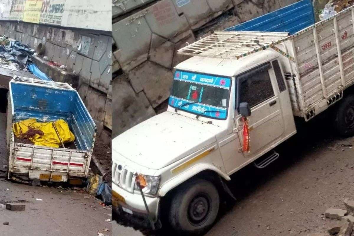 10 feet road caves in due to heavy rain in Patna