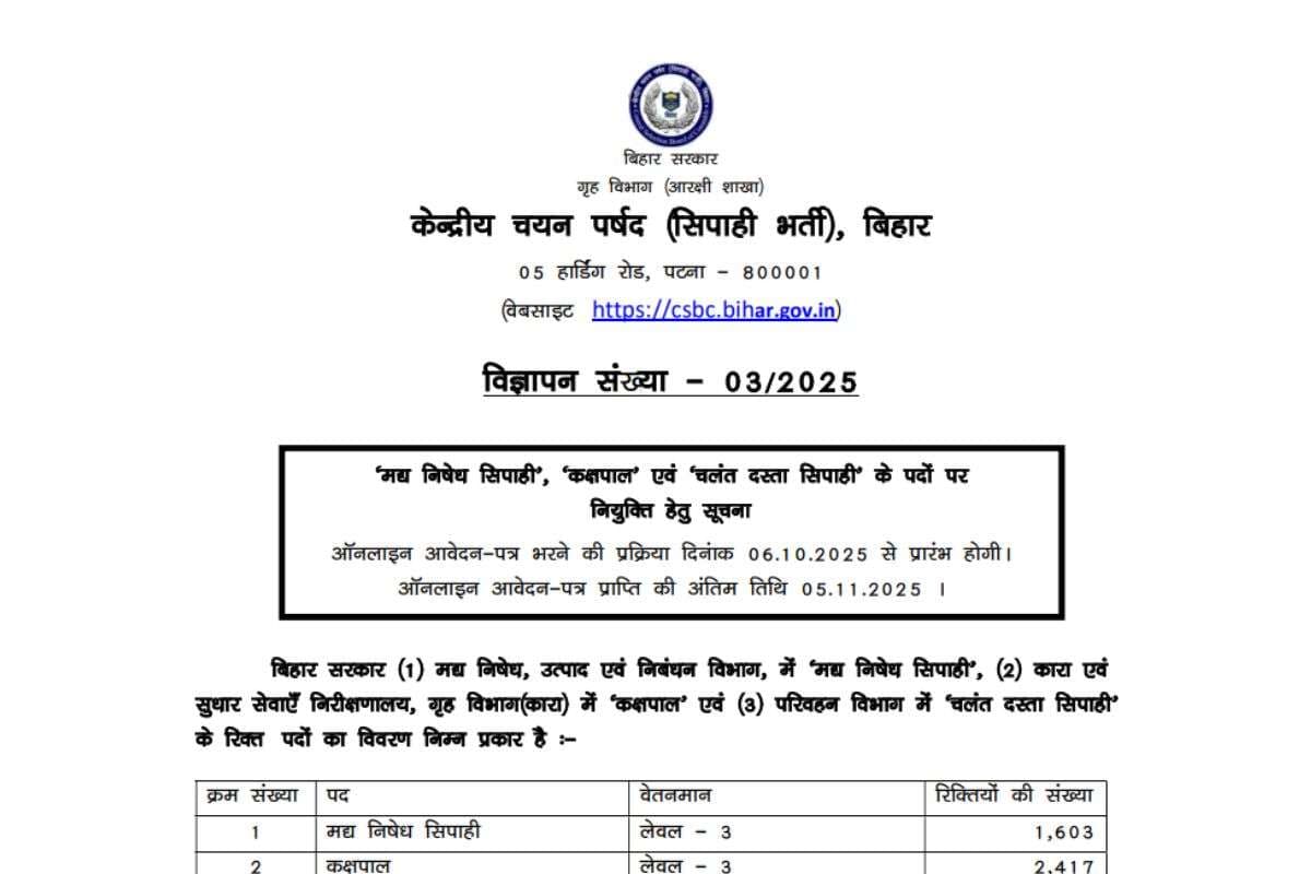 CSBC Job Vacancy