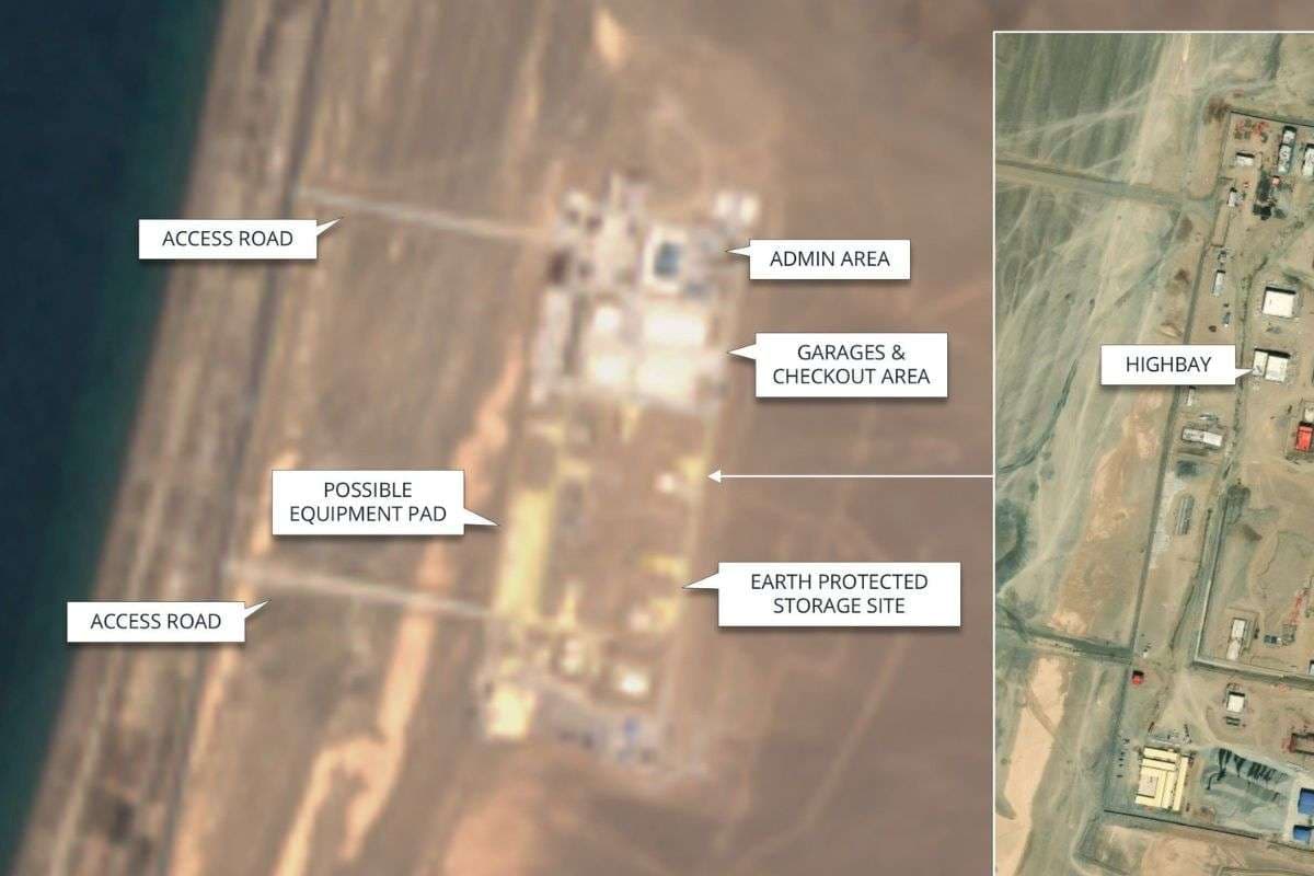 China New Air Defense Site pangong lake satellite images