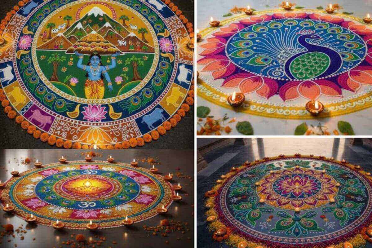 Govardhan Puja Rangoli Designs: गोवर्धन पूजा पर घर को दें नया लुक, बनाएं ये सुंदर और आकर्षक रंगोली डिजाइन्स