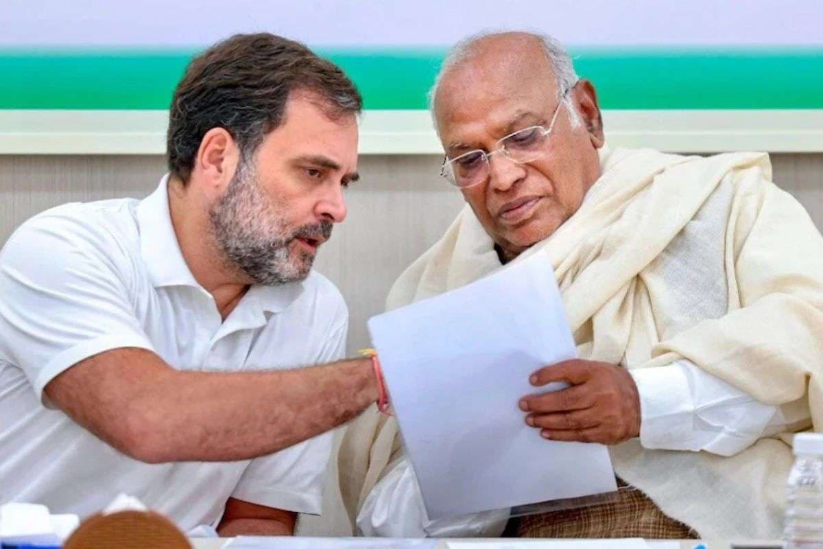 Rahul Gandhi and Mallikarjun Kharge