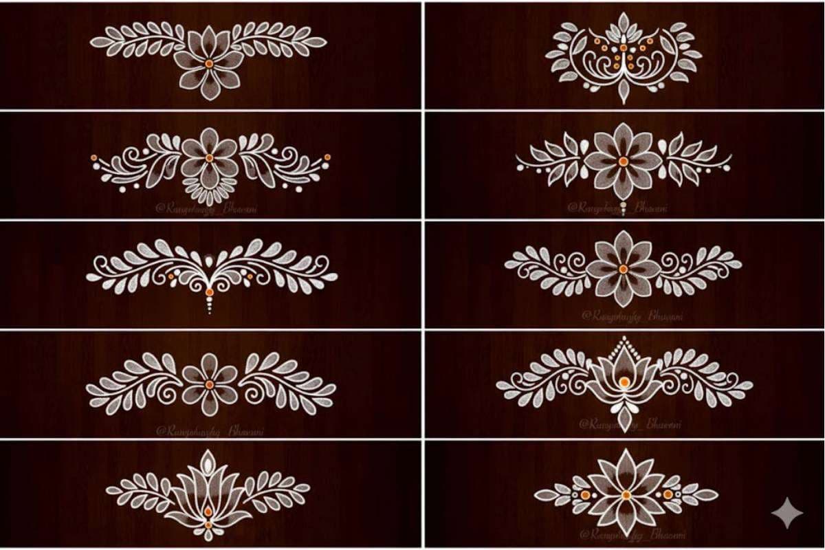 Border Rangoli Design for Diwali