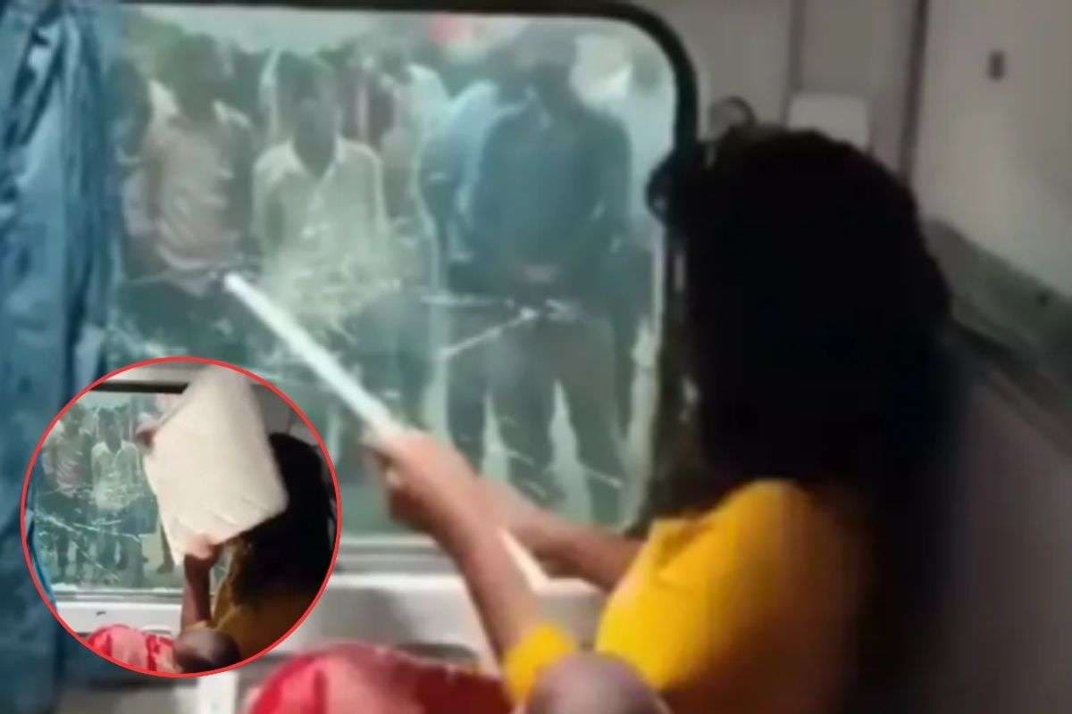 Train Passenger Breaks Window Glass Train Passenger Breaks Window Glass