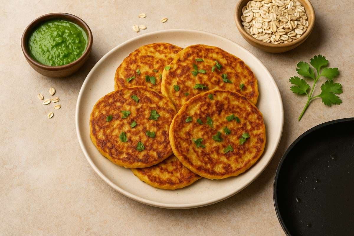 besan oats pancake besan oats pancake
