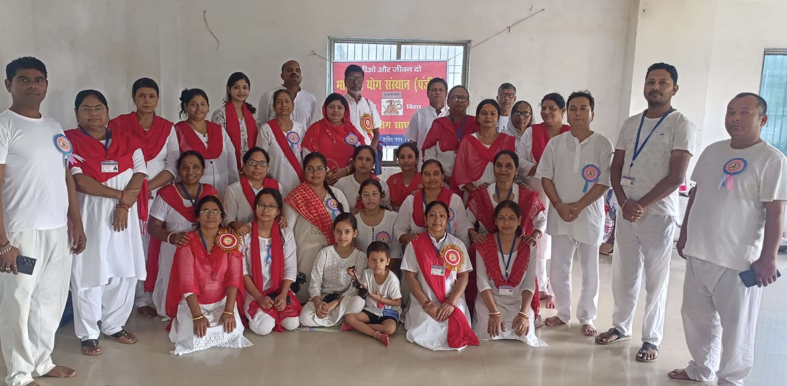 अभ्यास के साथ मनाया योग दिवस