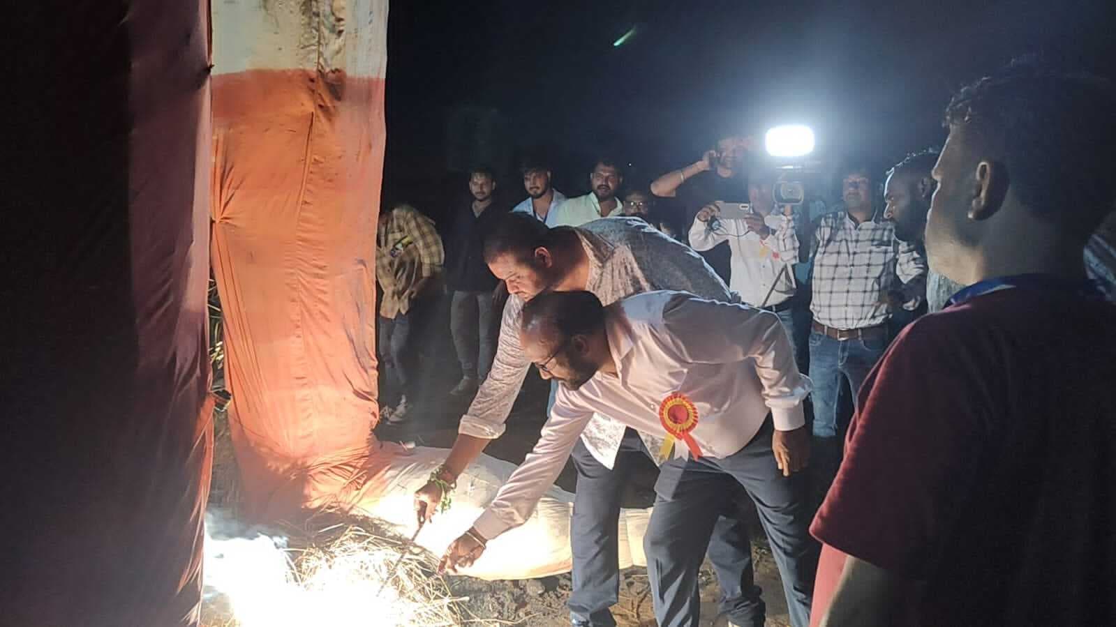 डकरा क्षेत्र में किया गया प्रतिमाओं का विसर्जन
