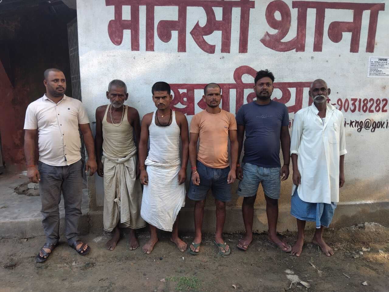 अलग-अलग जगहों से छह आरोपित गिरफ्तार