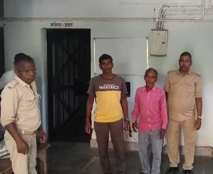 दो सगे भाई वारंटी को पुलिस ने किया गिरफ्तार