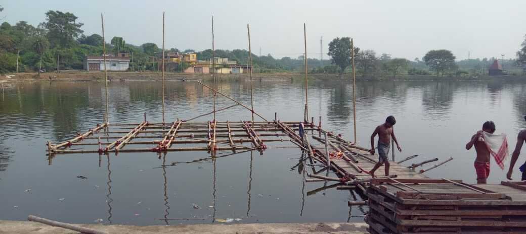 Dhanbad News : बाघमारा के छठ घाटों की सफाई अंतिम चरण में