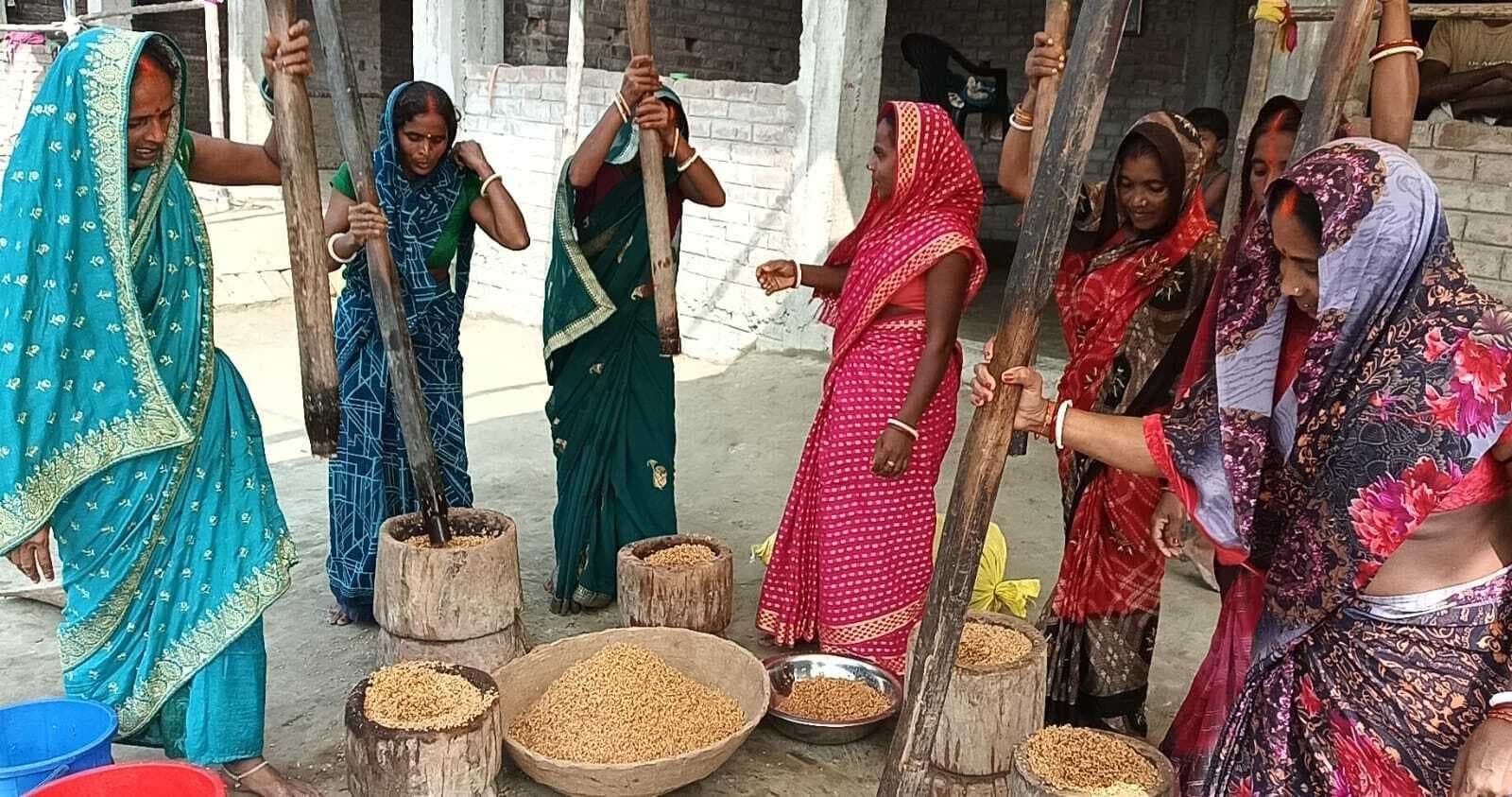 hajipur news. नहाय खाय के साथ शुरू हुआ चार दिवसीय अनुष्ठान