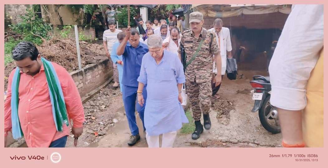 केंद्रीय मंत्री ललन सिंह ने पीरीबाजार क्षेत्र में किया जनसंपर्क