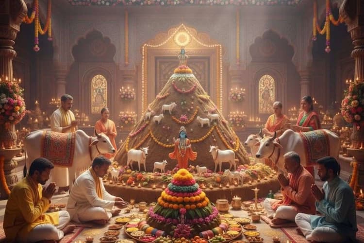 Govardhan Puja Vidhi 2025: इस सरल विधि से करें गोवर्धन पूजा, जानें इस पर्व का महत्त्व