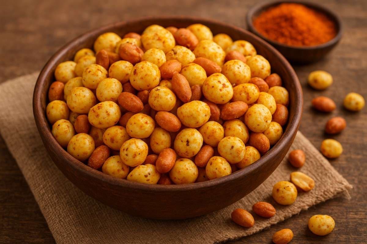 makhana moongfali namkeen recipe makhana moongfali namkeen recipe