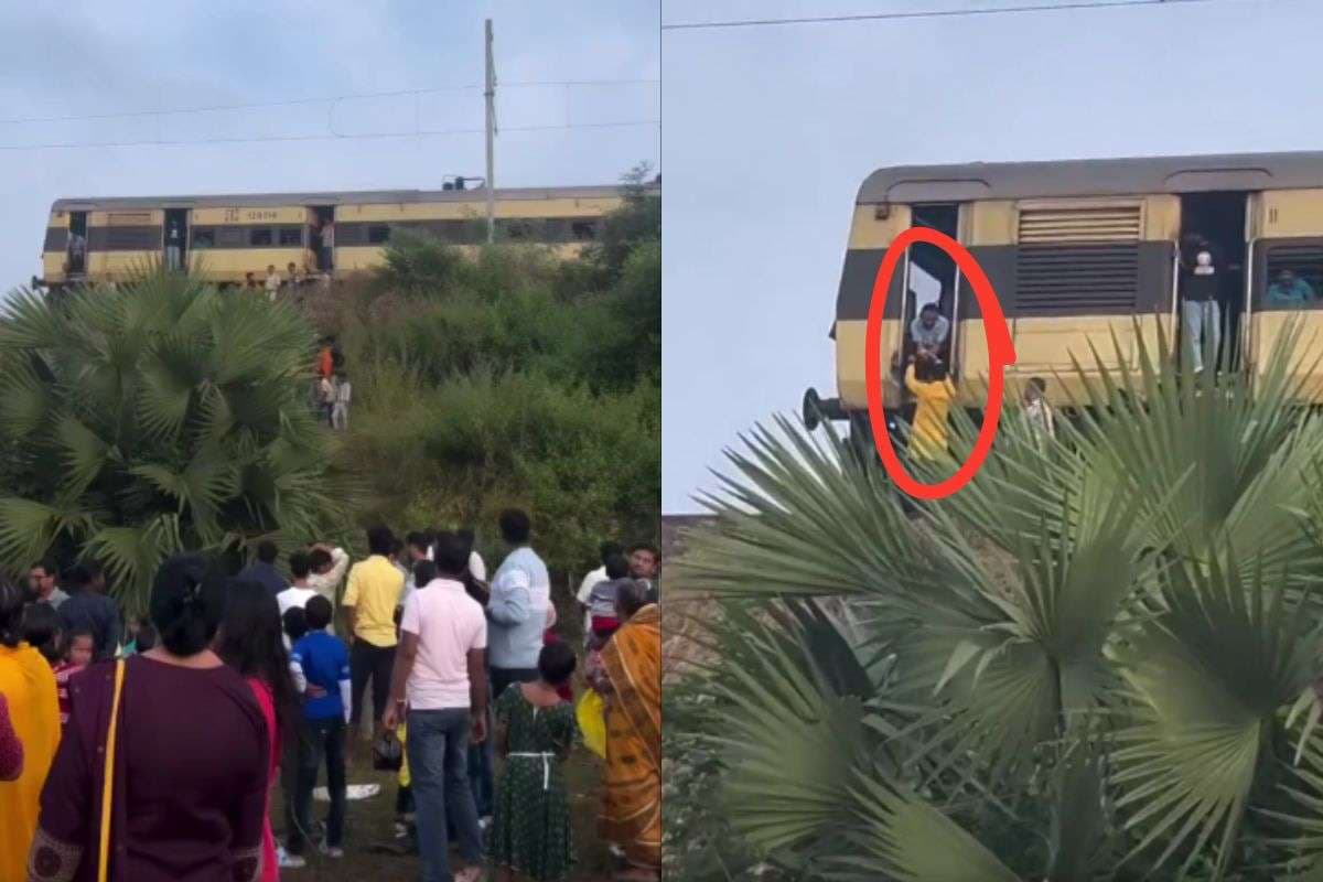 viral video man give chhath puja prasad to train driver viral video man give chhath puja prasad to train driver