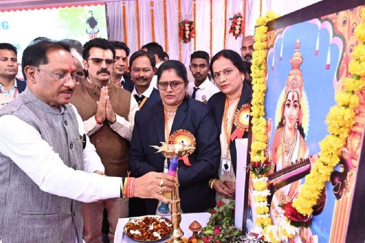 CM sai in centenary celebration program of Bastar High School CM sai in centenary celebration program of Bastar High School