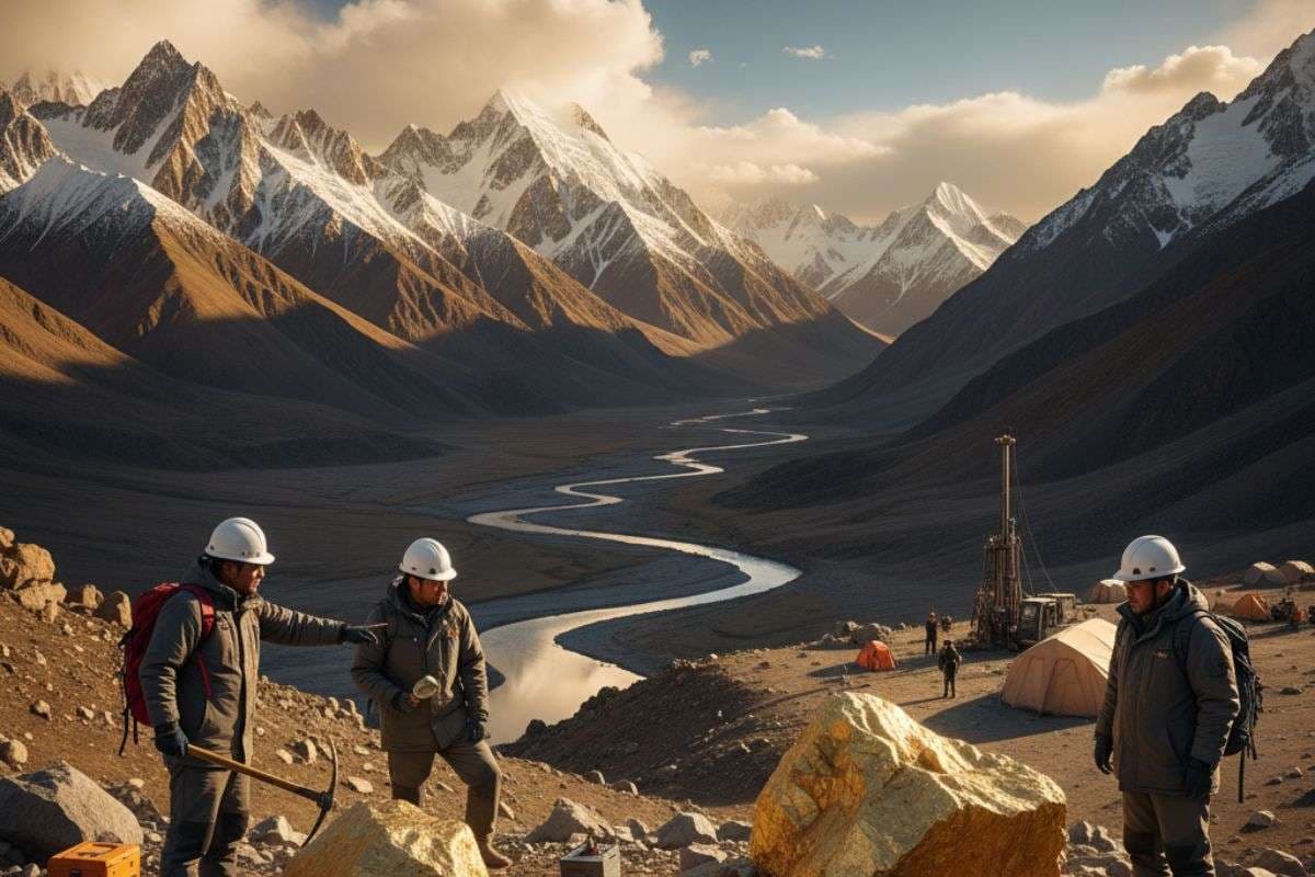 China Gold Discovery Kunlun Mountain/ Ai Image China Gold Discovery Kunlun Mountain/ Ai Image