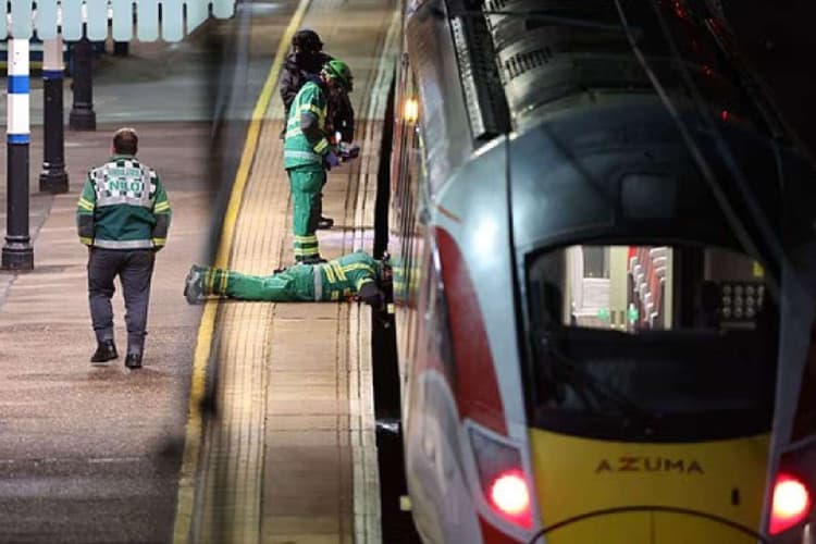 Huntingdon Train Stabbing : चलती ट्रेन में खूनी खेल, कई यात्रियों को चाकू से गोदा, देखें वीडियो