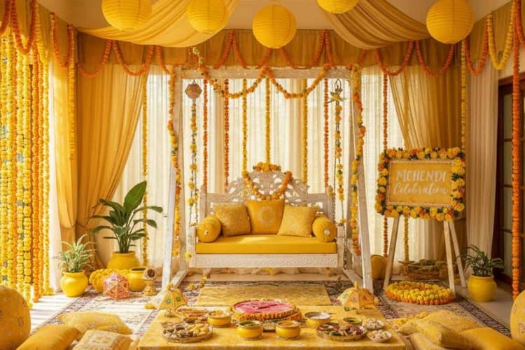 घर की मेहंदी पार्टी को बनाएं यादगार इन ट्रेंडी डेकोरेशन आइडियाज से, देखते ही सब कहेंगे वाह
