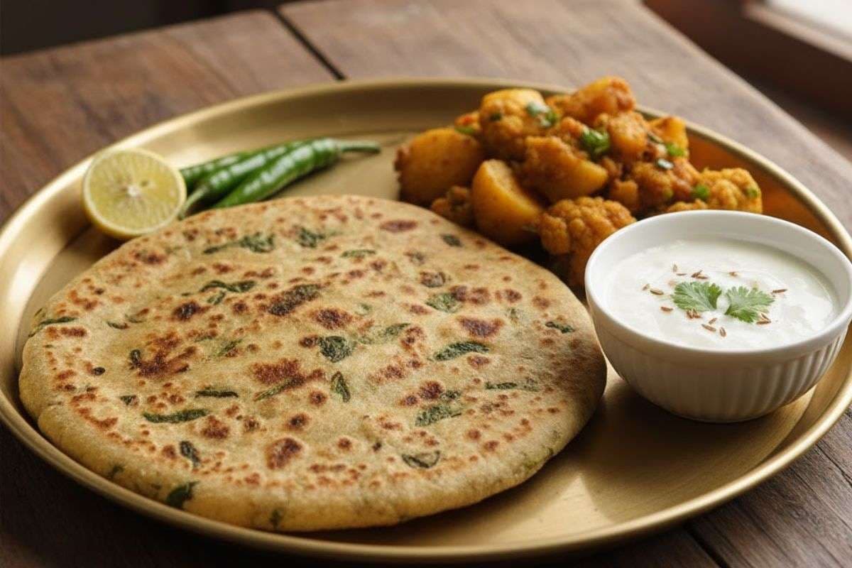 Palak Paneer Paratha Recipe Palak Paneer Paratha Recipe
