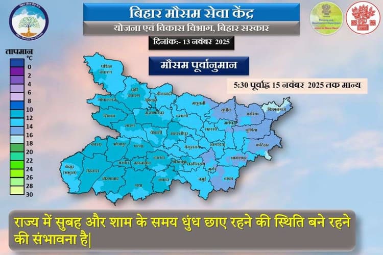Bihar Weather: बिहार के 24 जिलों में गिरा पारा, दो दिन बाद बदलेगा मौसम, कड़ाके की ठंड को लेकर अलर्ट