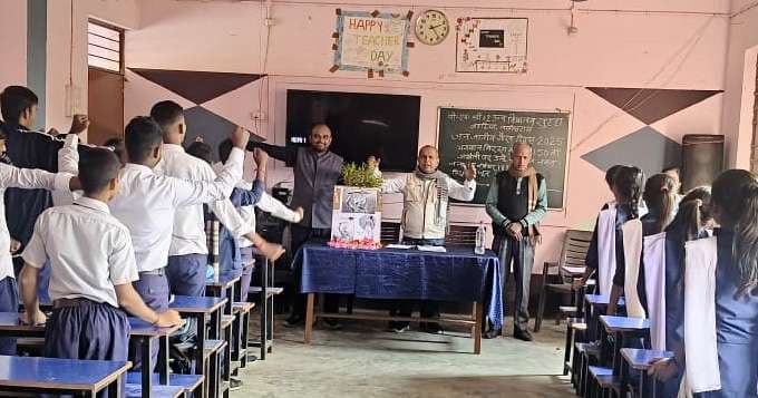 पीएम श्री प्लस टू उच्च विद्यालय, खुटहा में मनायी गयी भगवान बिरसा मुंडा की 150वीं जयंती