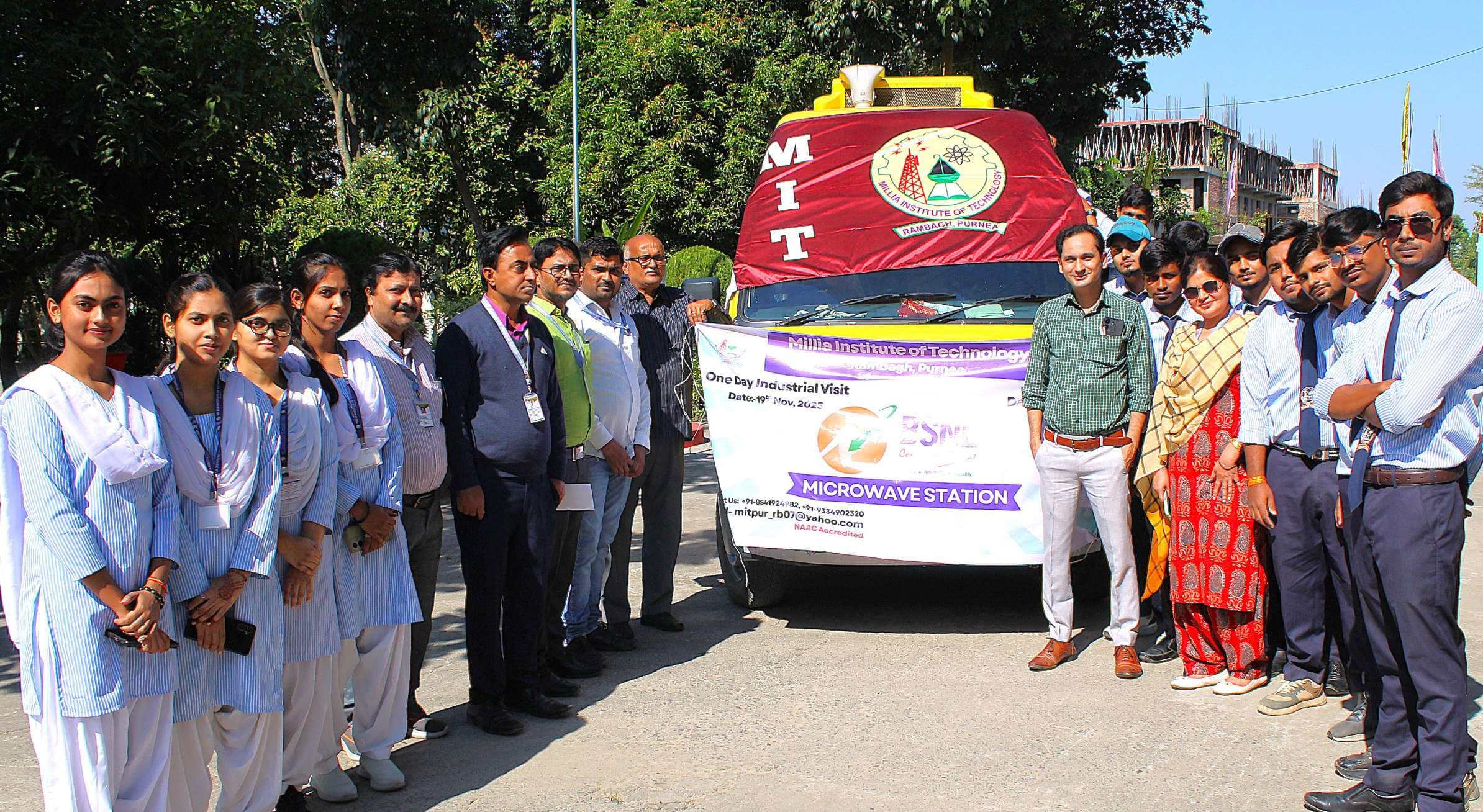 बीएसएनएल की शैक्षणिक यात्रा कर नई तकनीक से रू ब रू हुए एमआईटी के छात्र
