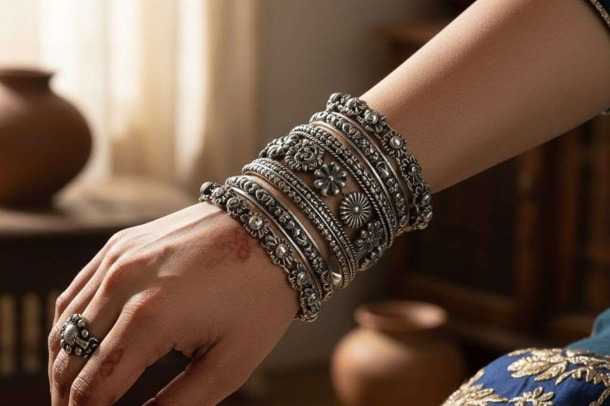 oxidised bangle