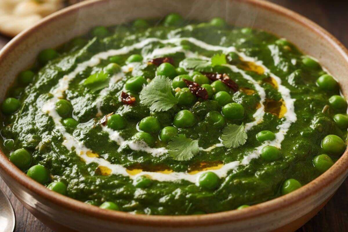 palak matar sabji palak matar sabji