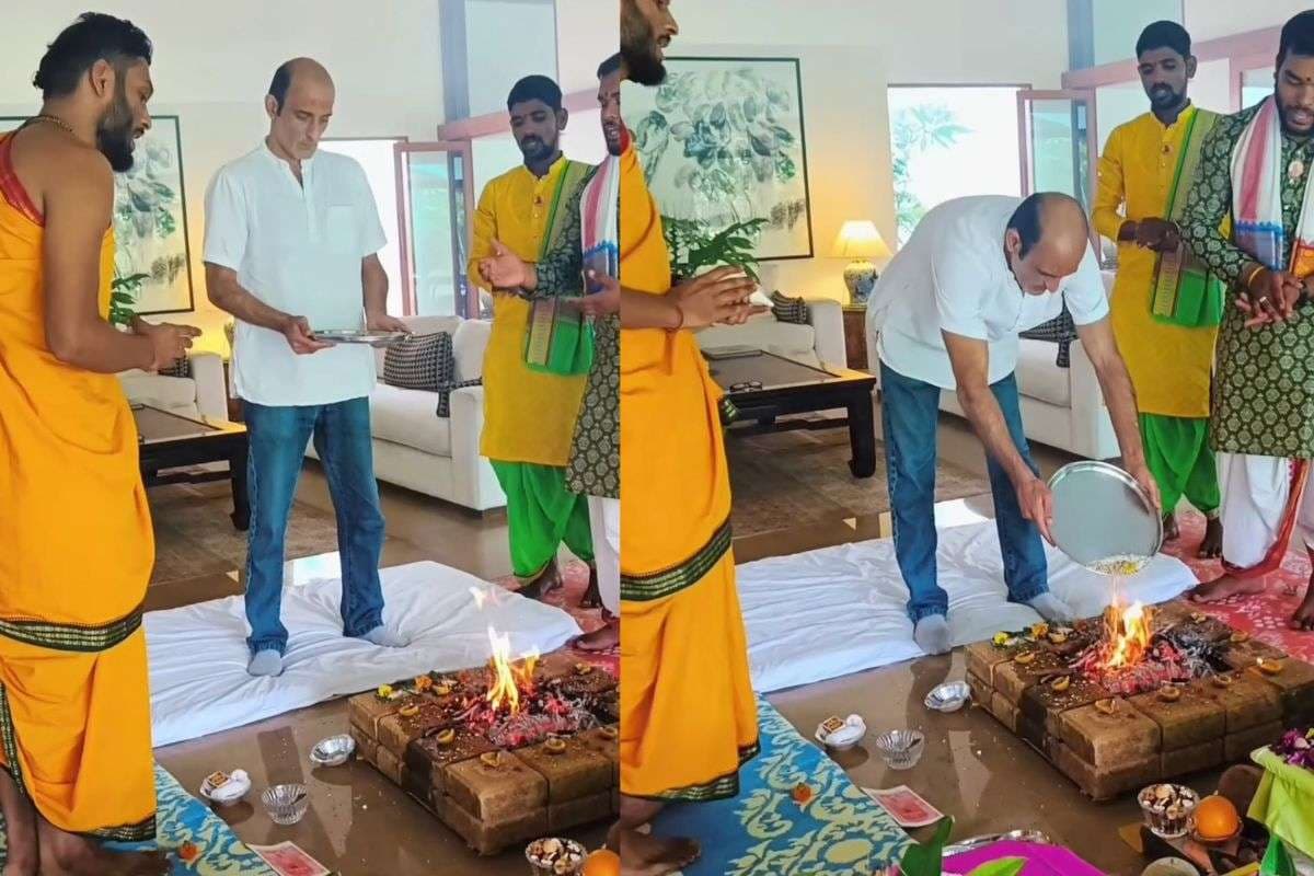 Akshaye Khanna Performs Vastu Shanti Hawan At Alibaug Mansion