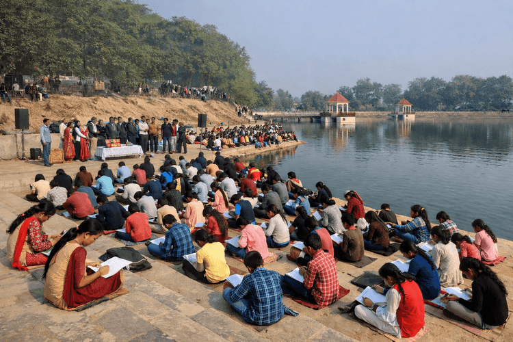 Bihar News: अमृत सरोवर बना परीक्षा केंद्र, नोनहर गांव से उभरा ग्रामीण शिक्षा का नया मॉडल