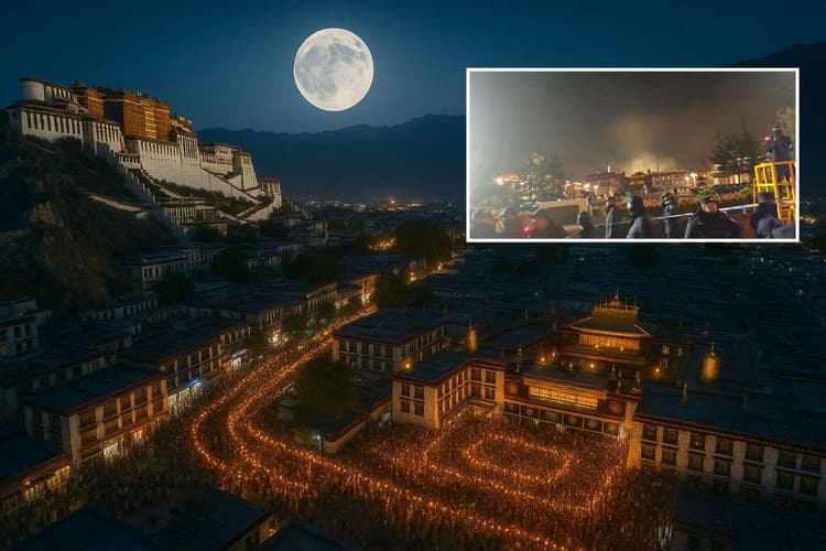 तिब्बत में त्यौहार मनाना भी मुश्किल! गांदेन नगामचोए पर जोखांग मंदिर के पास तनाव का माहौल, भारी पुलिस तैनात