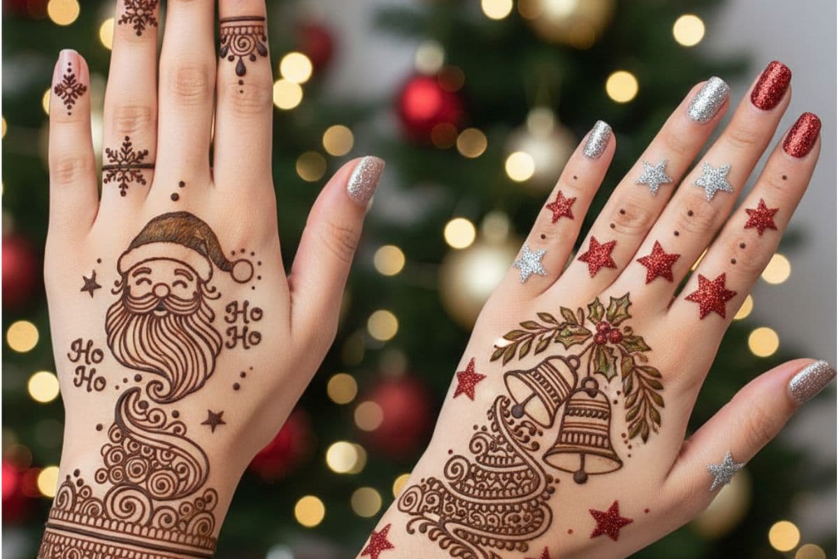 Christmas Mehndi Design 2025: इस क्रिसमस हाथों पर खूब जचेंगे ये 5 यूनिक मेहंदी डिजाइन Christmas Mehndi Design 2025: इस क्रिसमस हाथों पर खूब जचेंगे ये 5 यूनिक मेहंदी डिजाइन