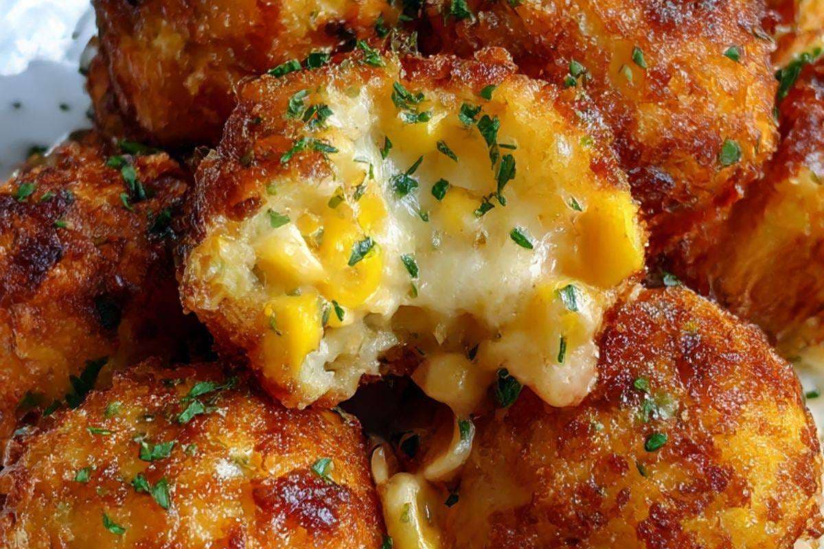 New Year Party Snacks Recipe of Corn Cheese Nuggets