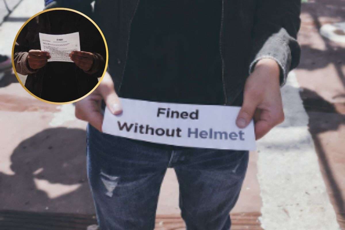 Fined Without Helmet Fined Without Helmet