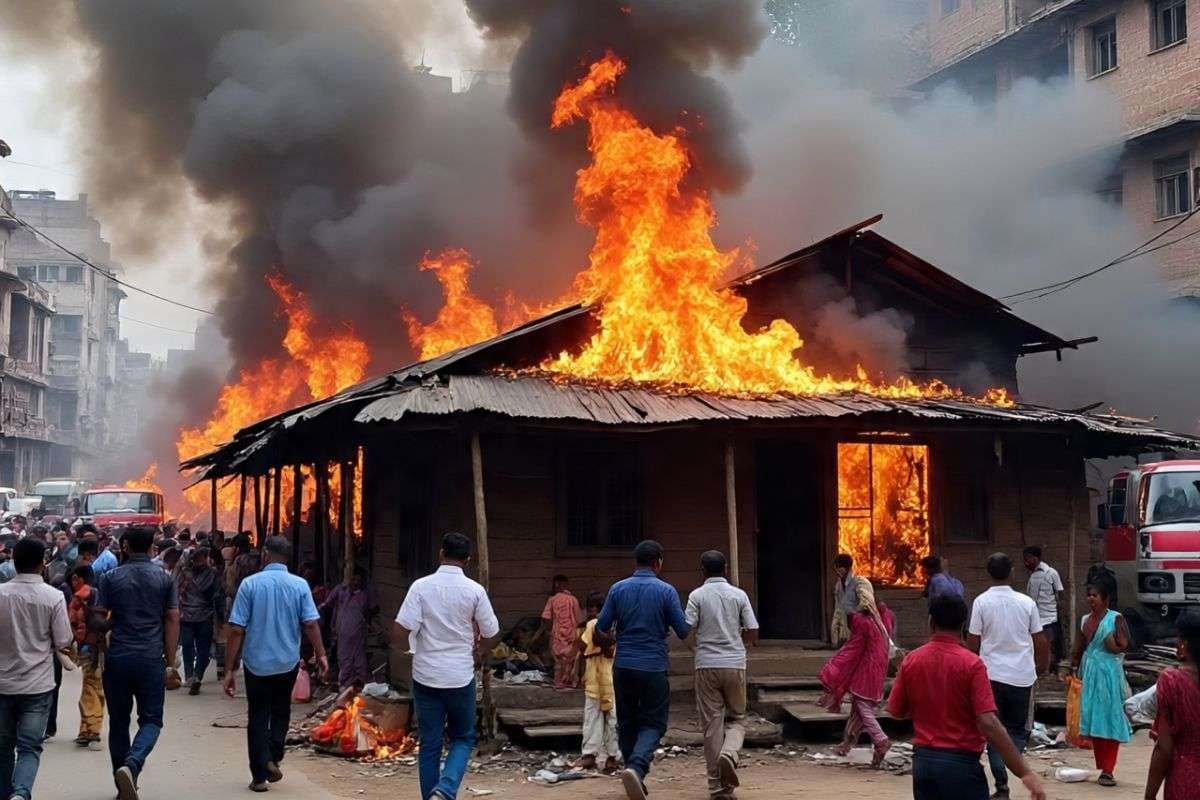 मोतिहारी: एक तरफ बेटे की मौत, दूसरी तरफ घर में लगी आग, परिवार पर टूटा दुखों का पहाड़