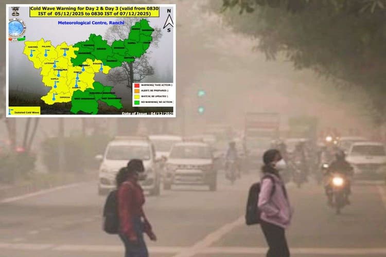 झारखंड में आज से 11 जिलों में शीतलहर की चेतावनी, मौसम विभाग ने जारी किया येलो अलर्ट