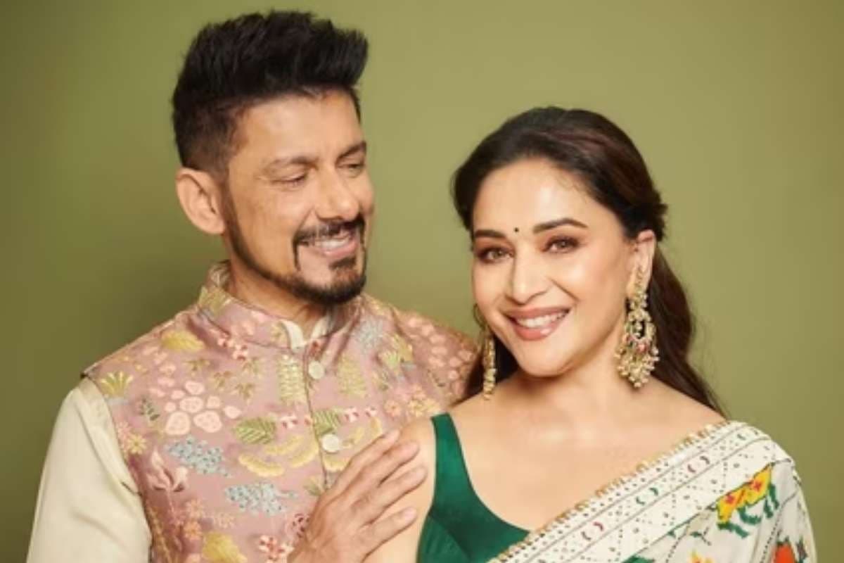 Madhuri Dixit with her husband Dr. Shriram Nene Madhuri Dixit with her husband Dr. Shriram Nene