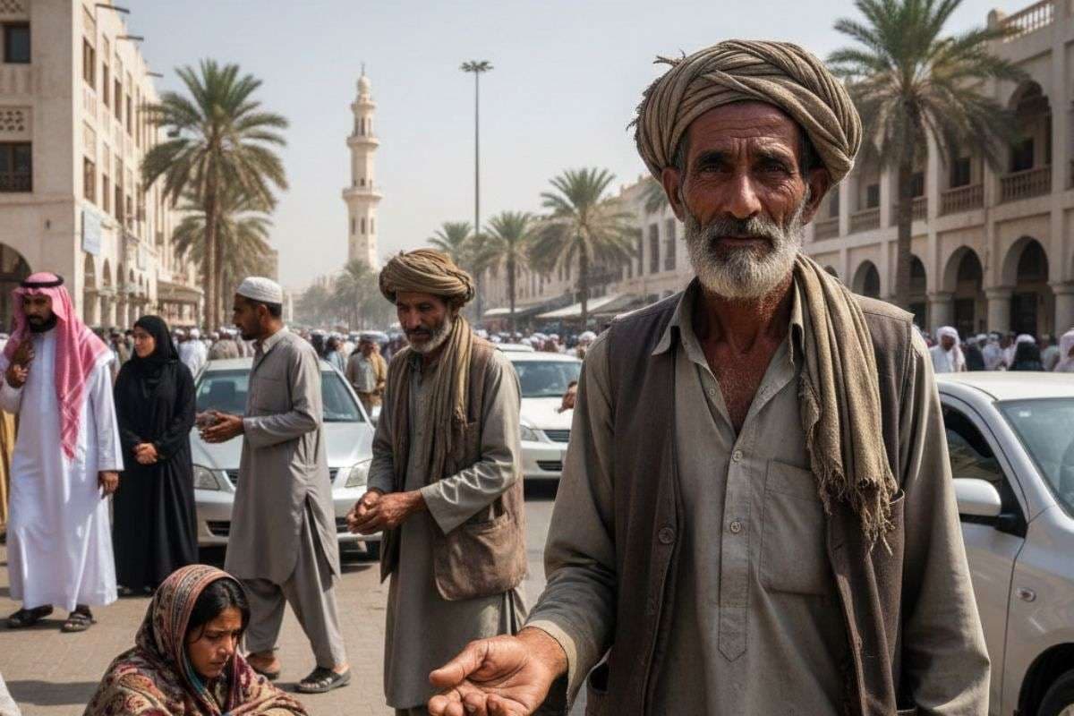Pakistani Beggars Deported Saudi Arabia / Ai Image