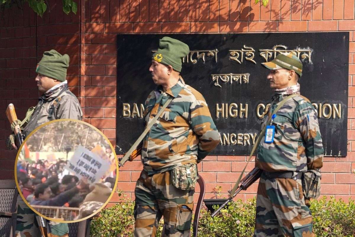 Security personnel stand guard outside Bangladesh High Commission Security personnel stand guard outside Bangladesh High Commission