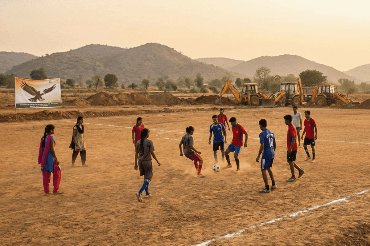 Sports Ground Constructed under MNREGA in Bihar