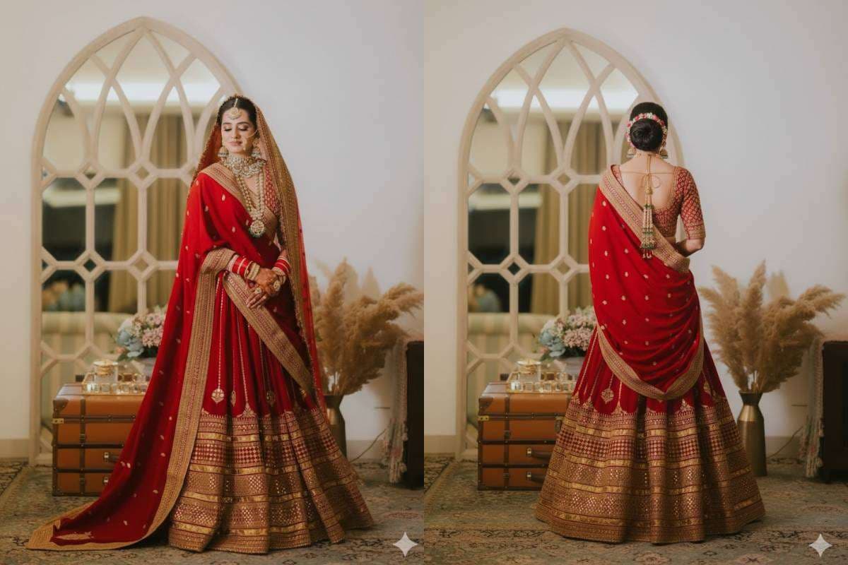 Winter Woolen Bridal Shawl with warm fabric and delicate design – best wool shawl for winter brides