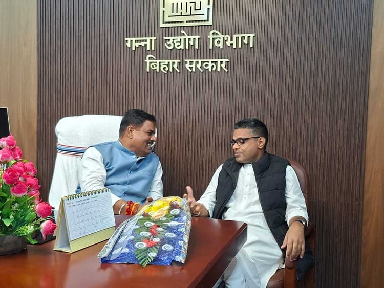 Madhubani News : विधायक ने चीनी मिलों चालू करने के लिए गन्ना व उद्योग मंत्री से की मुलाकात