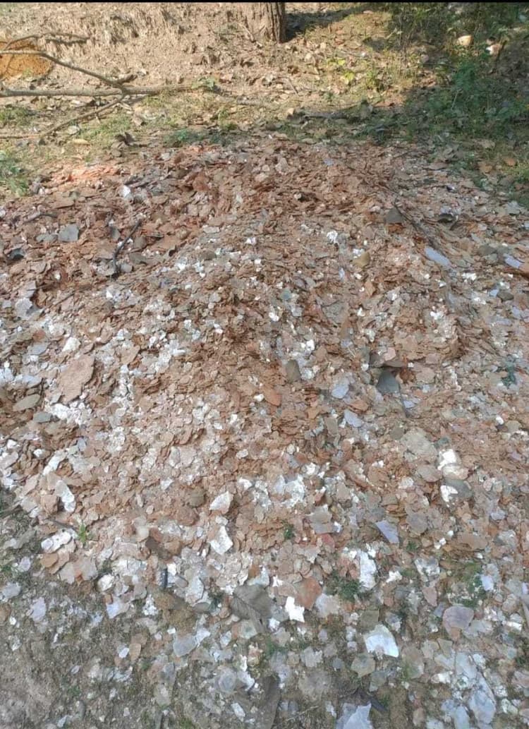 Giridih News :अवैध खदान में वन विभाग ने की छापेमारी, एक टन माइका जब्त