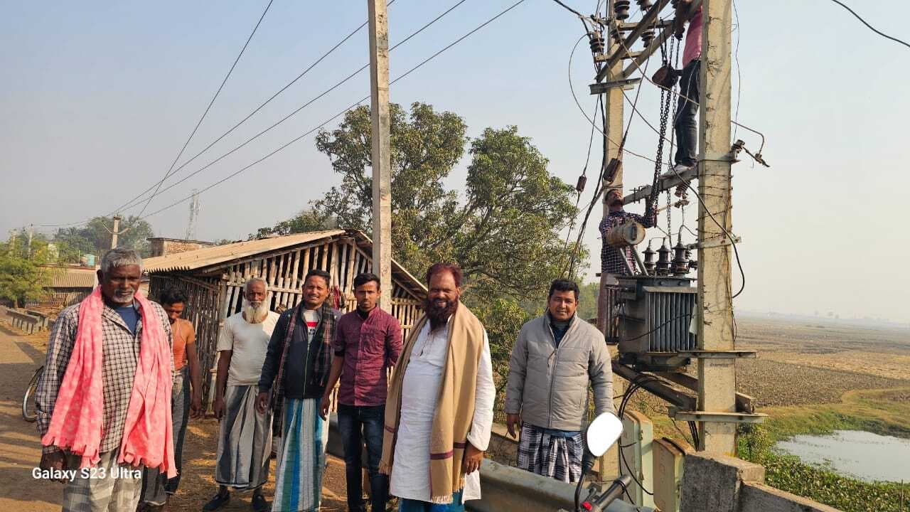 बड़तल्ला में लगाया गया 63 केवीए का नया ट्रांसफॉर्मर
