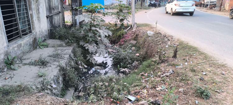 Giridih News :स्लैब विहीन नालियों में गंदगी का अंबार, परेशानी