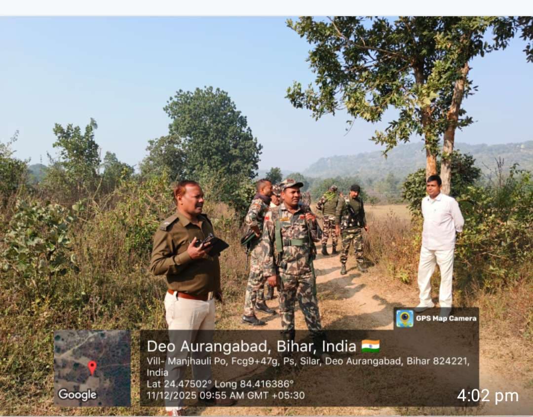 बहादुरपुर व मटहा के जंगलों में नक्सलियों की टोह