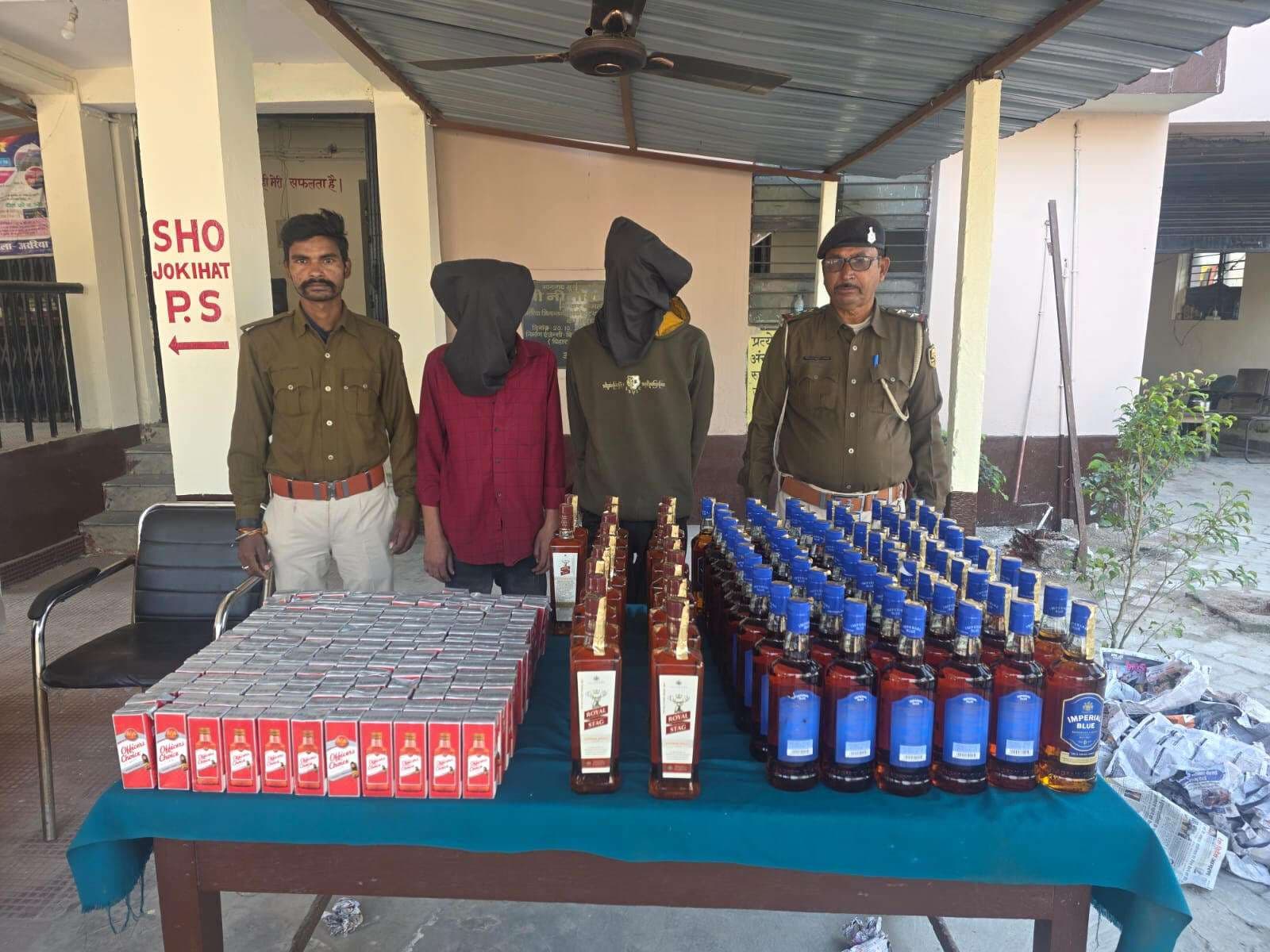 भारी मात्रा में अंग्रेजी शराब जब्त, दो गिरफ्तार