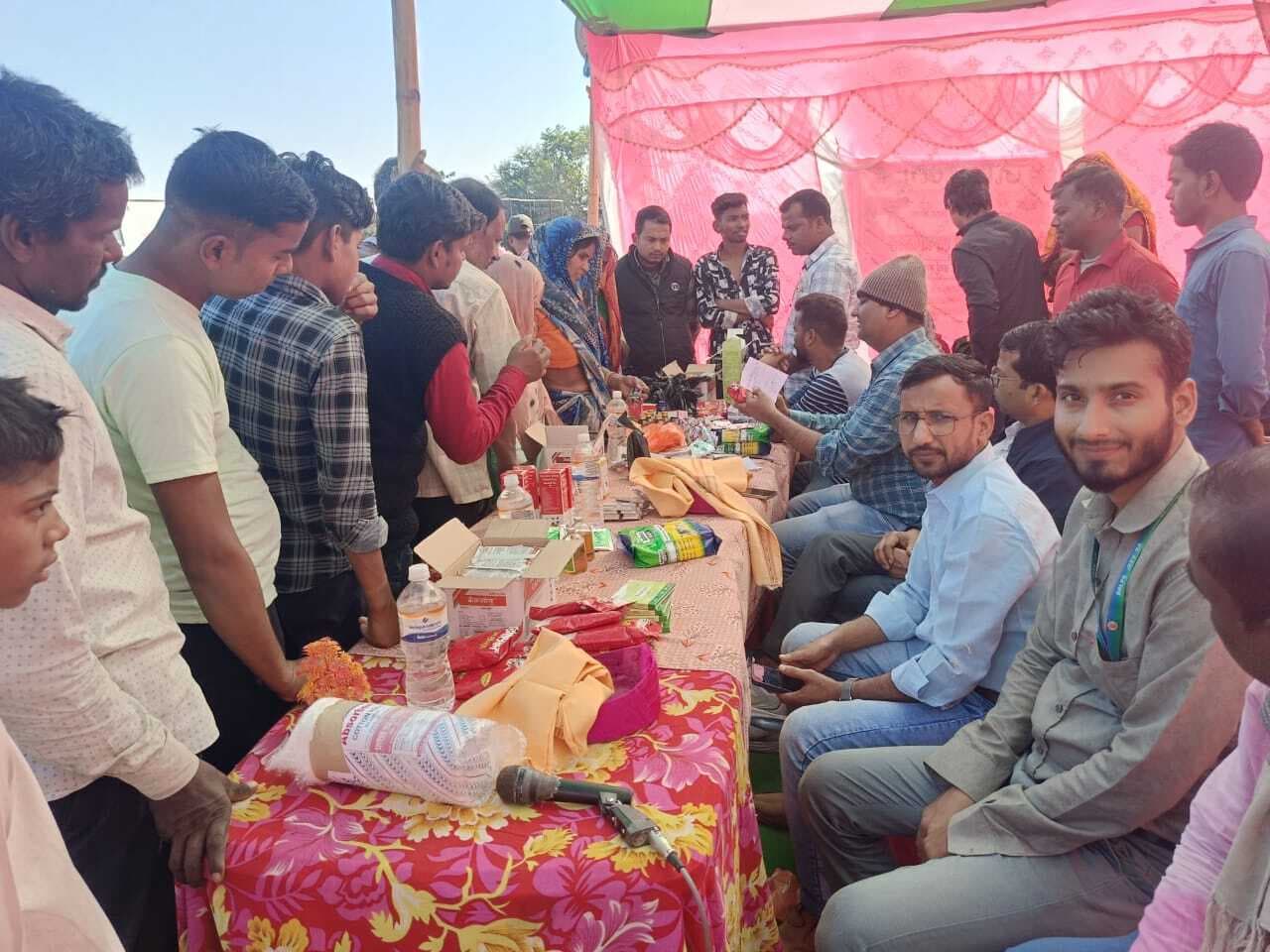 पशु स्वास्थ्य एवं परामर्श शिविर का आयोजन, 342 पशुओं का निःशुल्क हुआ उपचार