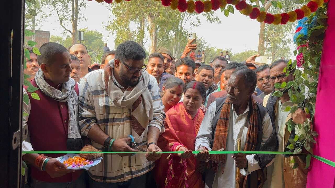 मंत्री ने धान अधिप्राप्ति केंद्र का किया उद्घाटन