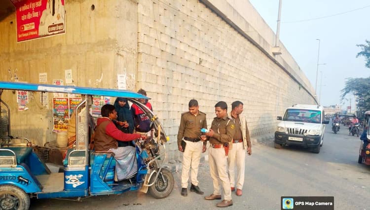 पुलिस ने काटा चालकों का काटा चलान, किया जागरूक